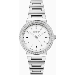 Sekonda Sekonda Day To Night Ladies Watch   Silver Case & Alloy Bracelet with White Dial   40077