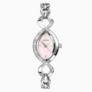 Sekonda Sekonda Cocktail Ladies Watch   Silver Case & Alloy Bracelet with Pink Dial   4684