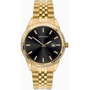 Sekonda Sekonda King Men's Watch   Gold Case & Stainless Steel Bracelet with Black Dial   1642