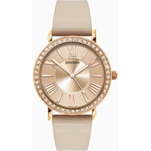 Sekonda Sekonda Ladies Dress Watch   Rose Gold Alloy Case & Beige PU Strap with Rose Dial   2705