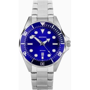 Sekonda Sekonda Hudson Men's Watch   Stainless Steel Case & Bracelet with Blue Dial   30097