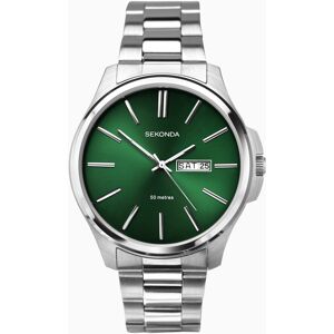 Sekonda Sekonda Jones Men’s Watch   Silver Stainless Steel Case & Bracelet with Green Dial   30152