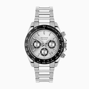 Sekonda Sekonda Circuit Chronograph Men’s Watch   Silver Alloy Case & Stainless Steel Bracelet with Silver Dial   30201