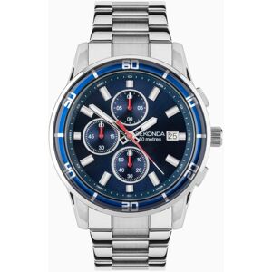 Sekonda Sekonda Midnight Chronograph Men’s Watch   Silver Alloy Case & Stainless Steel Bracelet with Blue Dial   30207