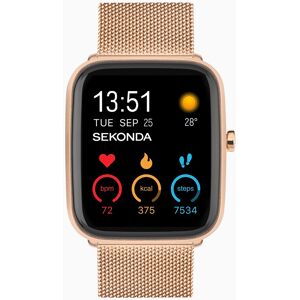 Sekonda Sekonda Motion Plus Smart Watch   Rose Gold Alloy Case & Stainless Steel Mesh Bracelet   30220