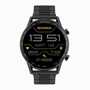 Sekonda Sekonda Active Plus Smart Watch   Black Alloy Case & Stainless Steel Bracelet   30226