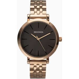 Sekonda Sekonda Minimal Ladies Watch   Rose Gold Case & Stainless Steel Bracelet with Grey Dial   40303