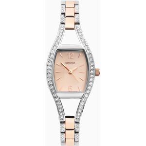 Sekonda Sekonda Cocktail Ladies Watch   Silver Case & Two Tone Bracelet with Rose Gold Dial   40360