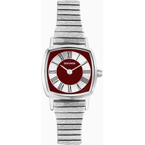 Sekonda Sekonda 1970s Ladies Watch   Silver Case & Bracelet with Red Dial   40378