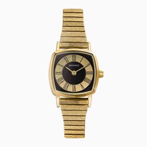 Sekonda Sekonda 1970s Ladies Watch   Gold Case & Bracelet with Black Dial   40379