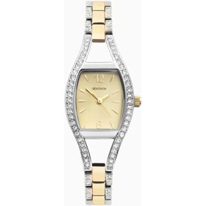 Sekonda Sekonda Cocktail Ladies Watch   Silver Case & Two Tone Bracelet with Champagne Dial   40380