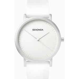 Sekonda Sekonda Palette Ladies Watch   Silver Case & White Silicone Strap with White Dial   40390