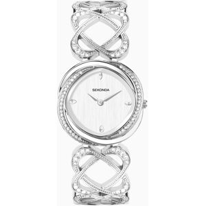 Sekonda Sekonda Hidden Hearts Ladies Watch   Silver Case & Alloy Bracelet with Silver Dial   40507