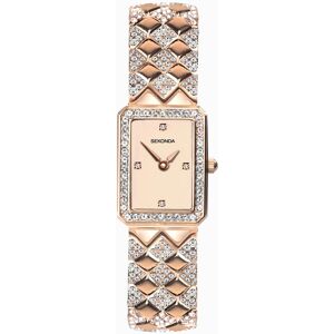 Sekonda Sekonda Sparkle Ladies Watch   Rose Gold Case & Alloy Bracelet with Rose Dial   40514