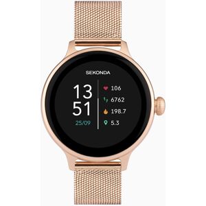 Sekonda Sekonda Connect Smart Watch   Rose Gold Alloy Case & Stainless Steel Mesh Bracelet   40625