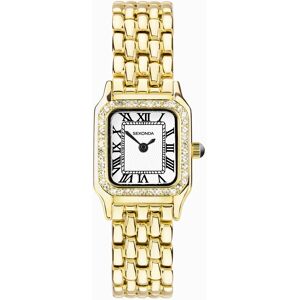 Sekonda Sekonda Monica Ladies Watch   Gold Alloy Case & Bracelet with Stone Set Bezel & White Dial   40642