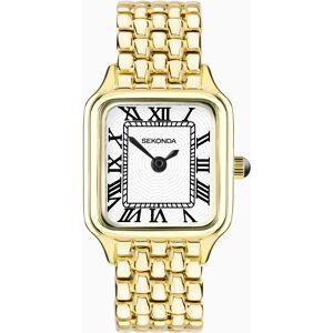 Sekonda Sekonda Monica Ladies Watch   Gold Large Alloy Case & Bracelet with White Dial   40657