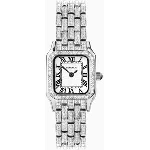 Sekonda Sekonda Monica Ladies Watch   Silver Alloy Case & Full Stone Set Bracelet with White Dial   40660