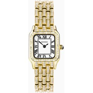 Sekonda Sekonda Monica Ladies Watch   Gold Alloy Case & Full Stone Set Bracelet with White Dial   40661