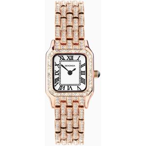 Sekonda Sekonda Monica Ladies Watch   Rose Gold Alloy Case & Full Stone Set Bracelet with White Dial   40662