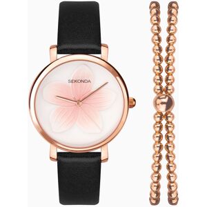 Sekonda Sekonda Ladies Gift Set Watch   Rose Gold Case & PU Strap with White Dial   49008