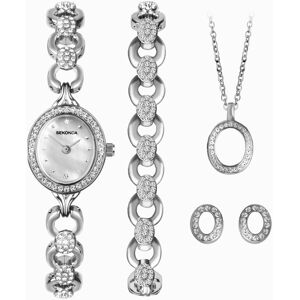 Sekonda Sekonda Ladies Watch Gift Set   Silver Case & Alloy Bracelet with White Dial   49019