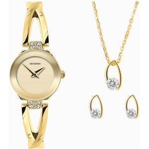 Sekonda Sekonda Ladies Dress Watch Gift Set   Gold Alloy Case & Bracelet with Champagne Dial   49033