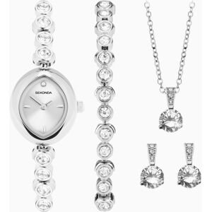 Sekonda Sekonda Ladies Dress Watch Gift Set   Silver Alloy Case & Bracelet with Silver Dial   49034