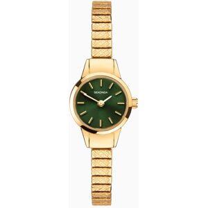 Sekonda Sekonda Classic Ladies Watch   Gold Alloy Case & Stainless Steel Expander Bracelet with Green Dial   40370