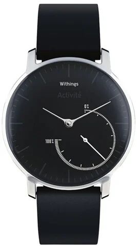 Refurbished: Withings Activite Steel Watch (Silicon Strap), Black, B