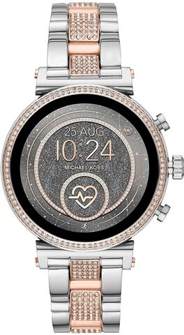 Refurbished: Michael Kors MKT5064 Sofie Heart Rate Smartwatch-Silver & Rose Gold, A