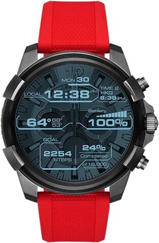 Refurbished: Diesel On Full Guard DZT2006 Smartwatch - Black/Red Silicone, B