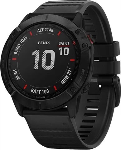 Refurbished: Garmin Fenix 6X Pro 51mm Smartwatch - Black, B