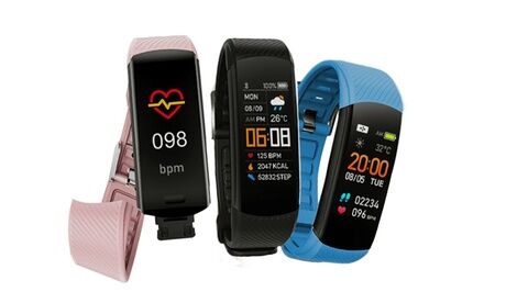 Groupon Goods Global GmbH One or Two Smart Activity Tracker Watches with Heart Rate Monitor