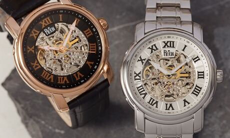 Groupon Goods Global GmbH Reign Kahn Automatic Skeleton Watch With Free Delivery