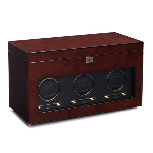 Wolf Savoy Triple Watch Winder WOLF Colour: Burl  - Size: 140 cm H x 160 cm W x 0.2 cm D