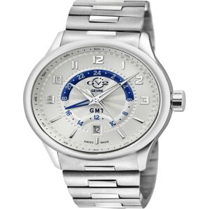 Gevril Men's Giromondo Swiss Quartz Silver-Tone Stainless Steel Bracelet Watch 42mm - Silver-Tone