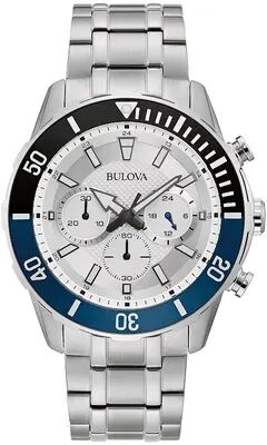 Bulova Men's Stainless Steel Chronograph Watch - 98A257, Size: Large, Silver