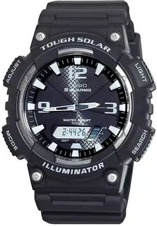 Casio Men's Tough Solar Illuminator Analog & Digital Chronograph Watch, Black