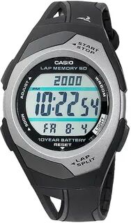 Casio Women's Runner Series 60-Lap Digital Chronograph Watch - STR300C-1V, Black