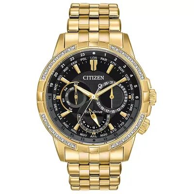 Citizen Eco-Drive Men's Calendrier World Time Watch - BU2082-56E, Size: Large, Gold