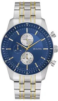 Bulova Men's Two-Tone Chronograph Watch - 98A243, Size: Large, Multicolor