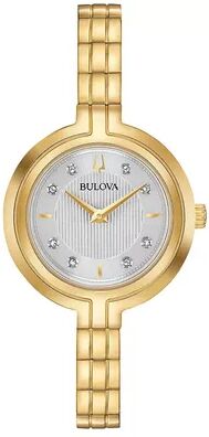 Bulova Women's Rhapsody Diamond Accent Gold-Tone Stainless Steel Watch - 97P144, Size: Small