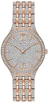 Bulova Women's Crystal Stainless Steel Watch - 98L235, Multicolor