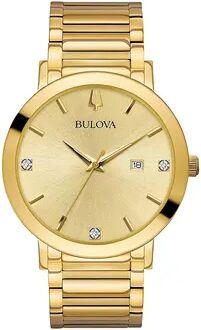 Bulova Men's Modern Diamond Stainless Steel Watch - 97D115, Size: Large, Yellow