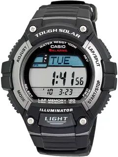 Casio Men's Classic Tough Solar Digital Chronograph Watch - WS220-1AK, Black