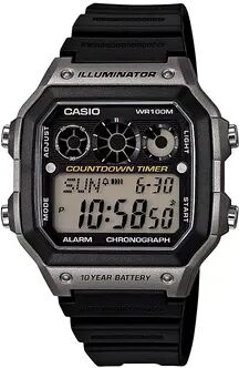 Casio Men's Digital Chronograph Watch - AE1300WH-8AVCF, Black