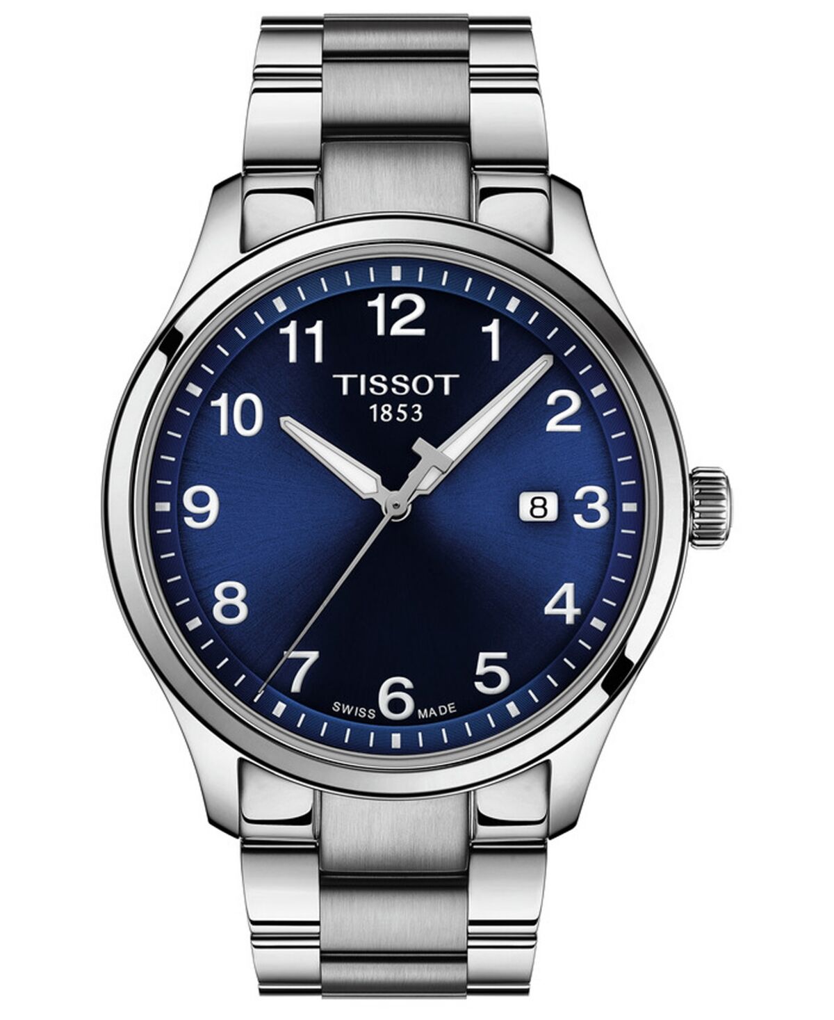 Tissot Men's Swiss Gent Xl Stainless Steel Bracelet Watch 42mm - Silver