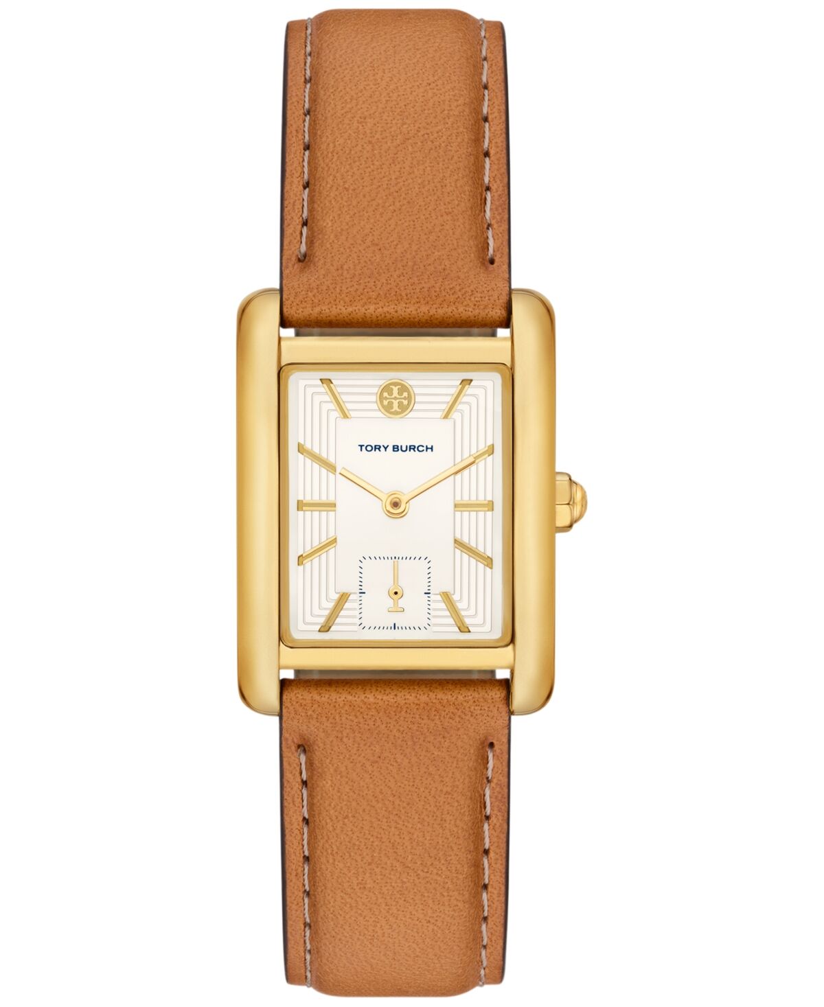 Tory Burch Women's The Eleanor Luggage Leather Strap Watch 25mm - Brown