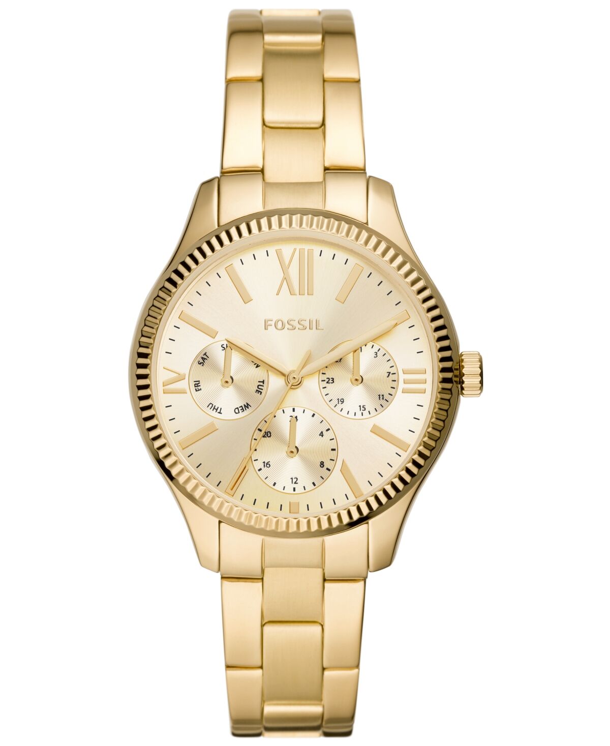 Fossil Women's Rye Multifunction Gold-Tone Stainless Steel Watch, 36mm - Gold-Tone